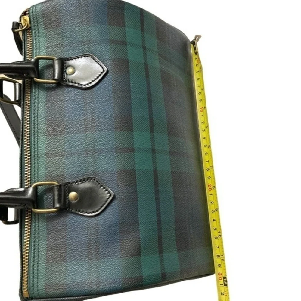 Ralph Lauren polo vintage Blackwatch black watch Plaid Bag – Tartan Leather RARE - Picture 5 of 9